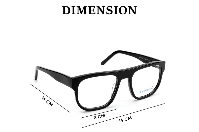 Square Full Rim Eyewear Acetate Male