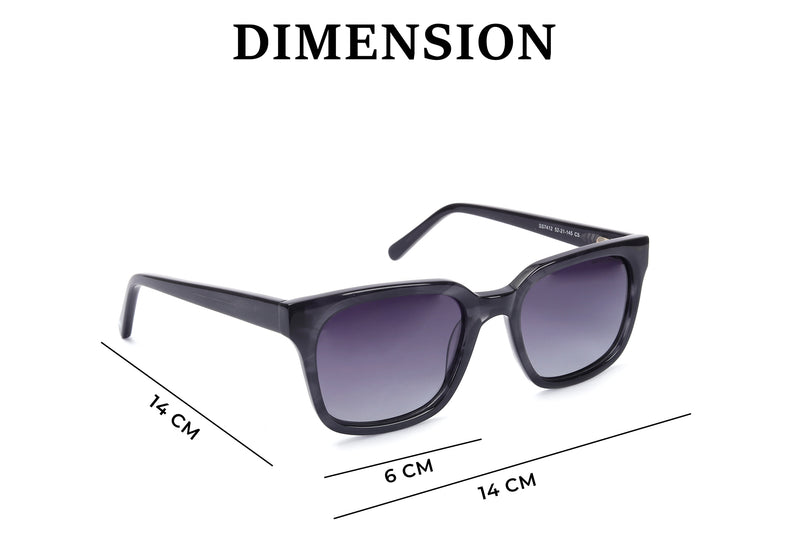 Square Full Rim Sunglasses Acetate Unisex