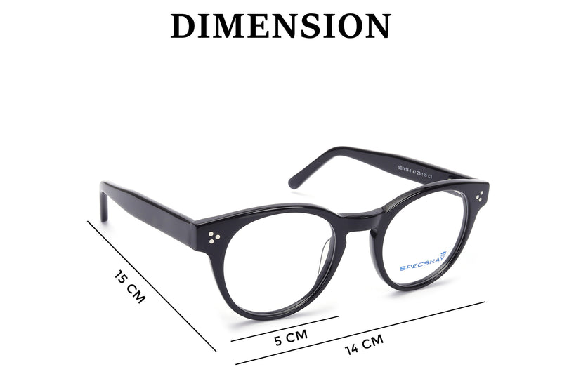 Round Full Rim Eyewear Acetate Unisex