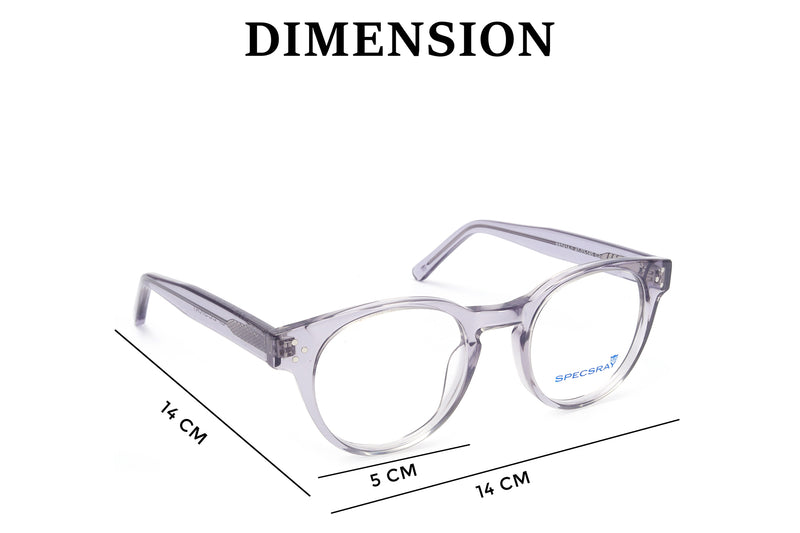 Round Full Rim Eyewear Acetate Unisex