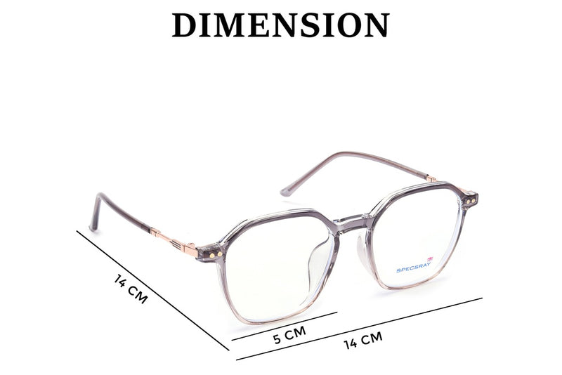 Hexagon Full Rim Eyeglasses For Men And Women