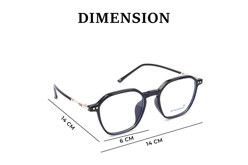 Hexagon Full Rim Eyeglasses For Men And Women