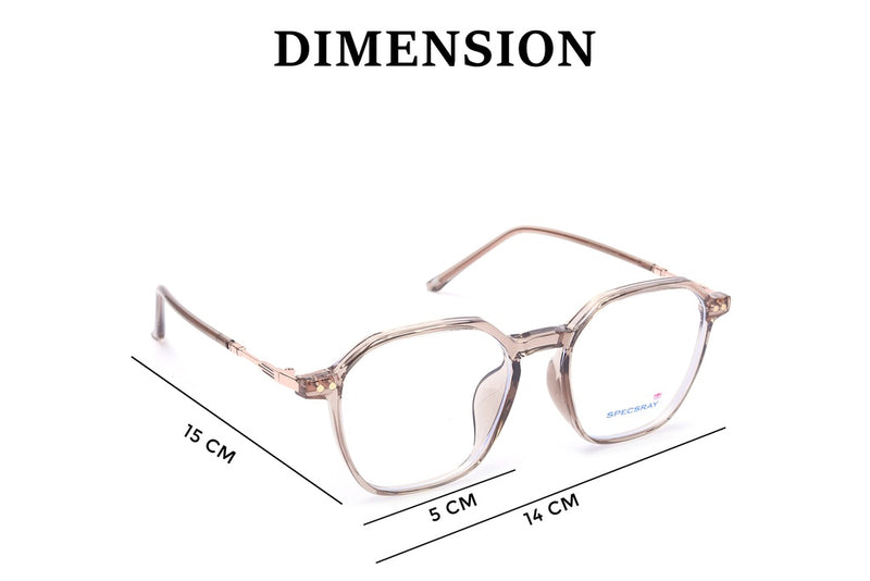 Hexagon Full Rim Eyeglasses For Men And Women
