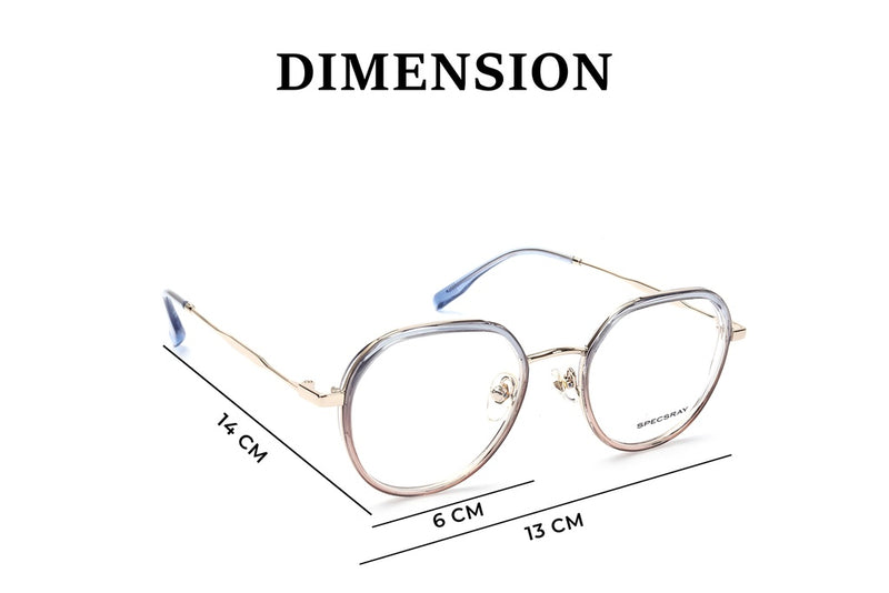 Hexagon Full Rim Eyeglasses For Men And Women
