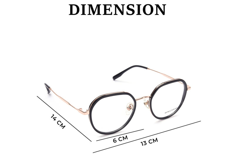 Hexagon Full Rim Eyeglasses For Men And Women