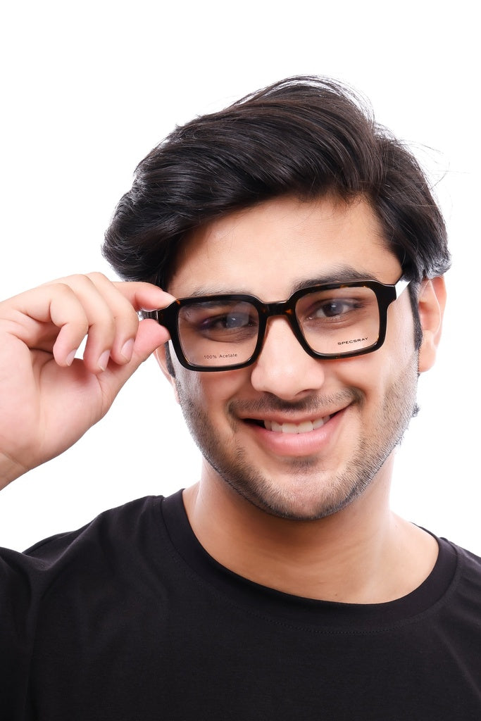 Rectangle Full Rim Eyeglasses For unisex