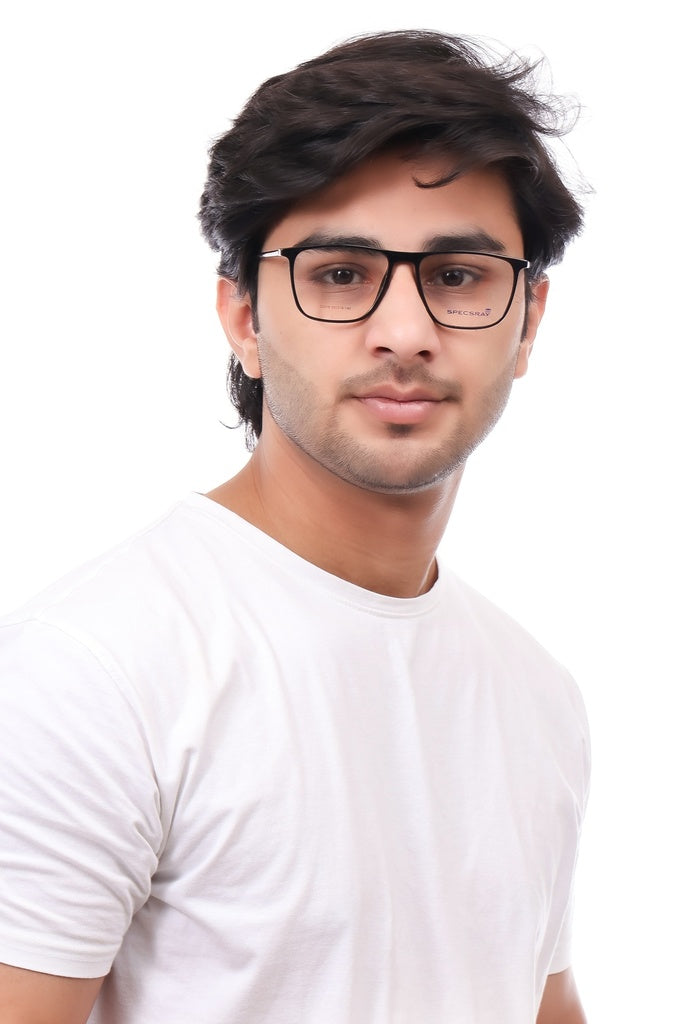 Rectangle Full Rim Eyeglasses For Men
