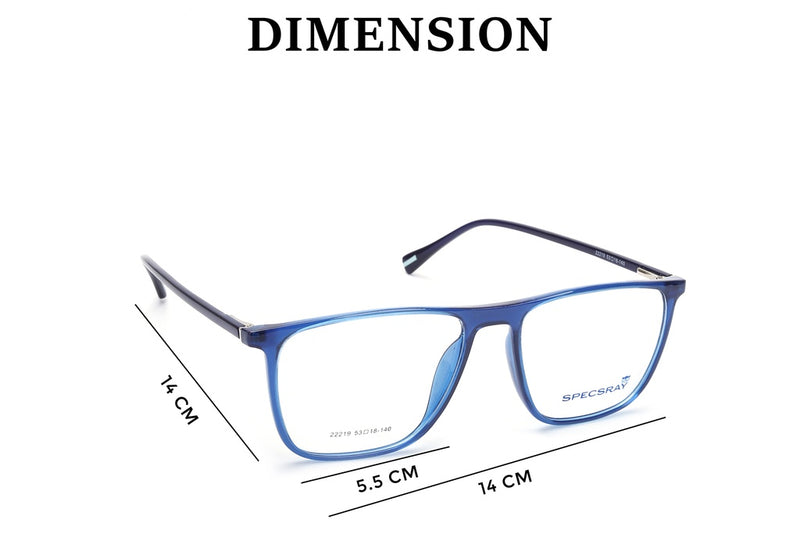 Rectangle Full Rim Eyeglasses For Men