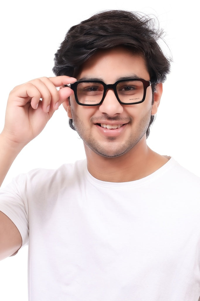 Rectangle Full Rim Eyeglasses For unisex