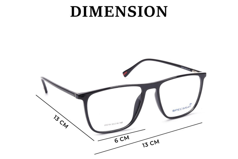 Rectangle Full Rim Eyeglasses For Men