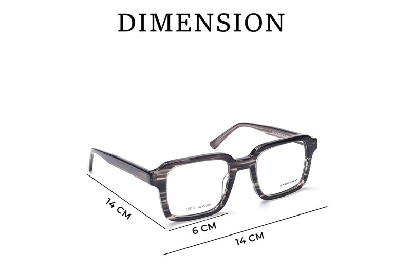 Rectangle Full Rim Eyeglasses For unisex