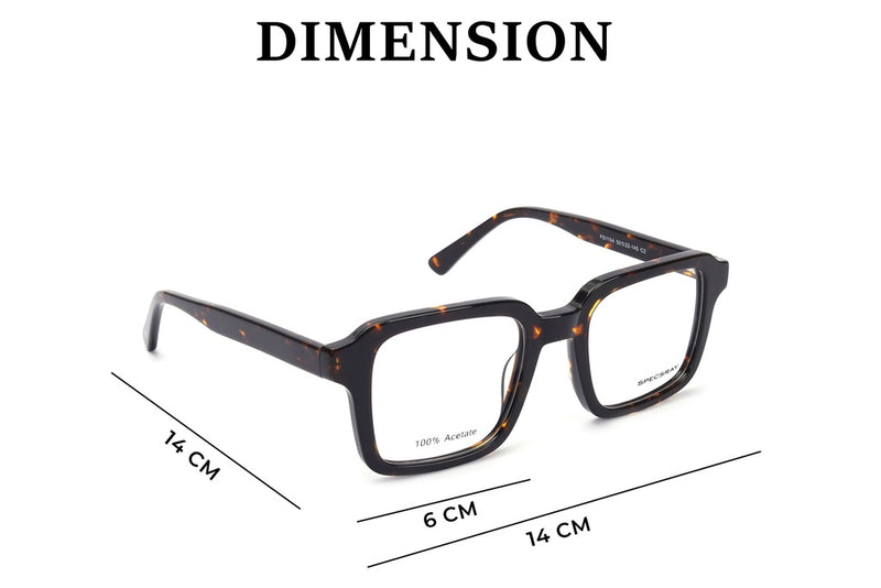 Rectangle Full Rim Eyeglasses For unisex