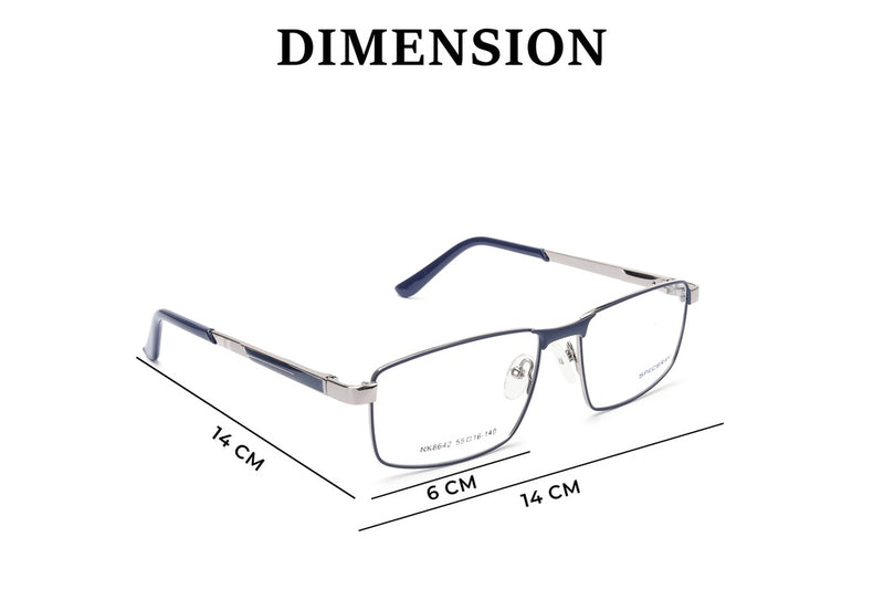 Rectangle Full Rim Eyeglasses For Men