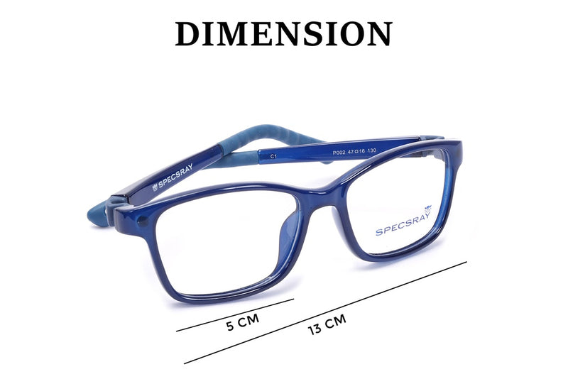 Rectangle Full Rim Eyeglasses For Kids