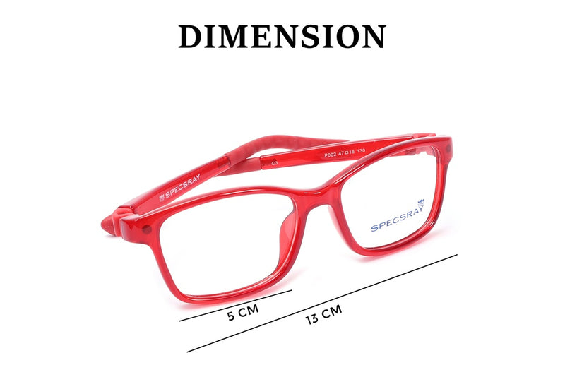Rectangle Full Rim Eyeglasses For Kids