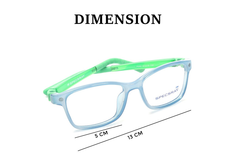 Rectangle Full Rim Eyeglasses For Kids