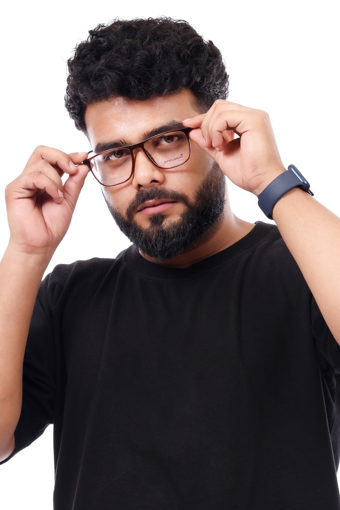 Rectangle Full Rim Eyeglasses For Men