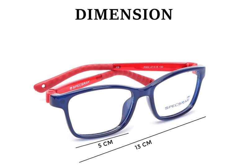Rectangle Full Rim Eyeglasses For Kids