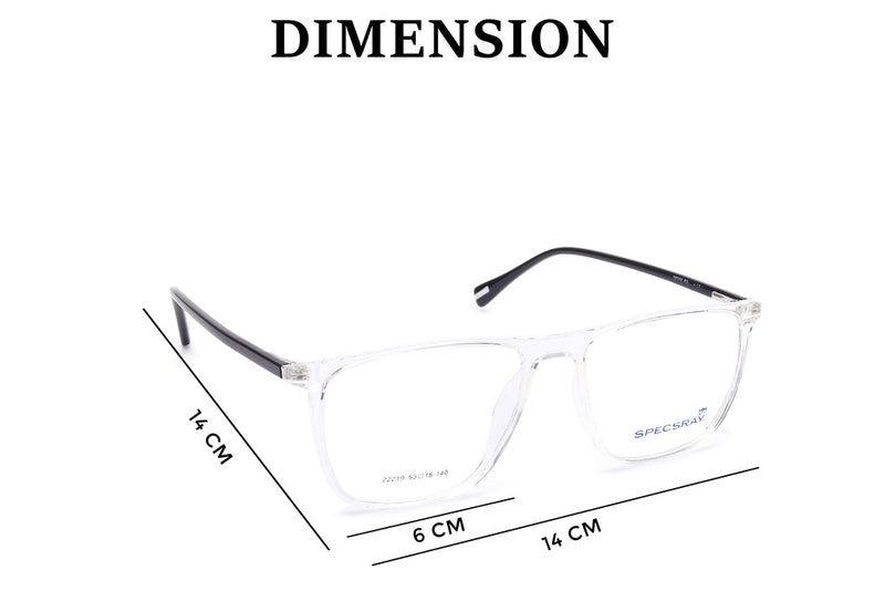 Rectangle Full Rim Eyeglasses For Men