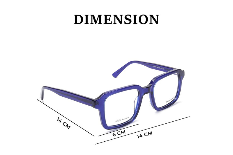 Rectangle Full Rim Eyeglasses For unisex
