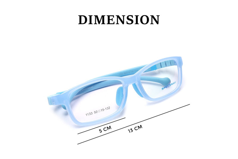 Rectangle Full Rim Eyeglasses For Kids