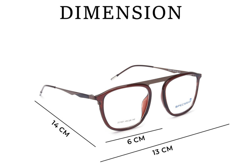 Square Full Rim Eyeglasses For Men