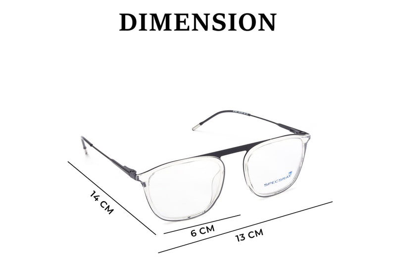 Square Full Rim Eyeglasses For Men
