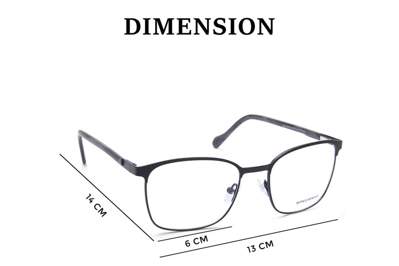 Square Full Rim Eyeglasses For Men