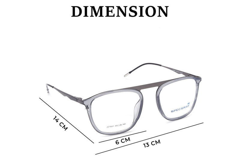 Square Full Rim Eyeglasses For Men