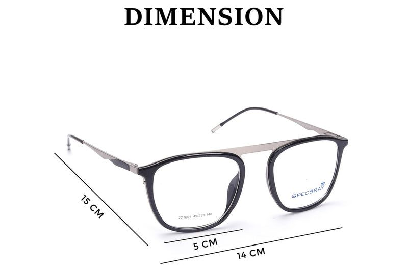 Square Full Rim Eyeglasses For Men