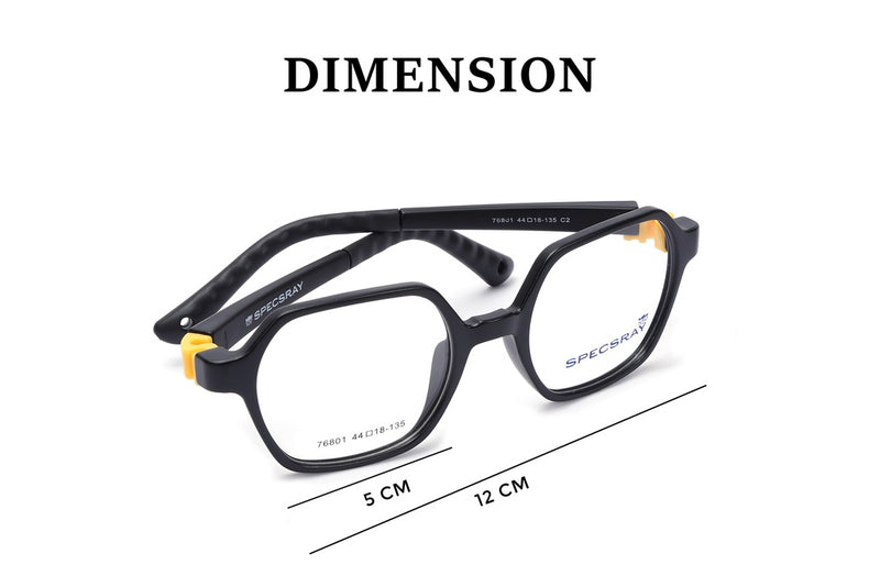 Geometric Full Rim Eyeglasses For Kids