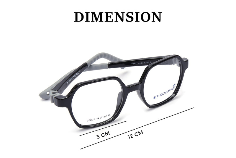 Geometric Full Rim Eyeglasses For Kids