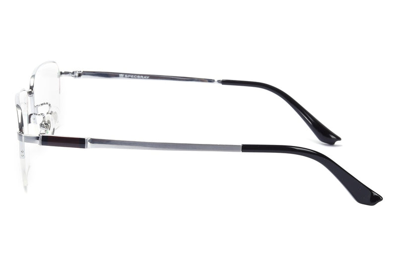 Rectangular Half Rim Eyeglasses For Men