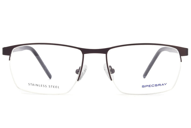 Rectangle Half Rim Eyeglasses For Men