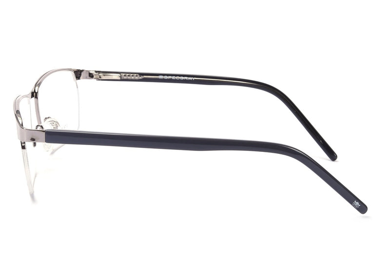 Rectangle Half Rim Eyeglasses For Men