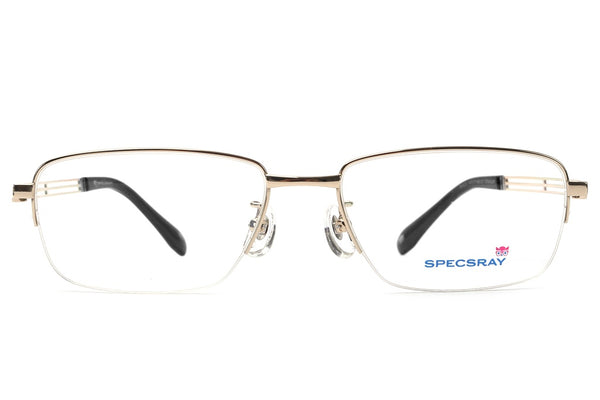Rectangle Half Rim Eyeglasses for Men