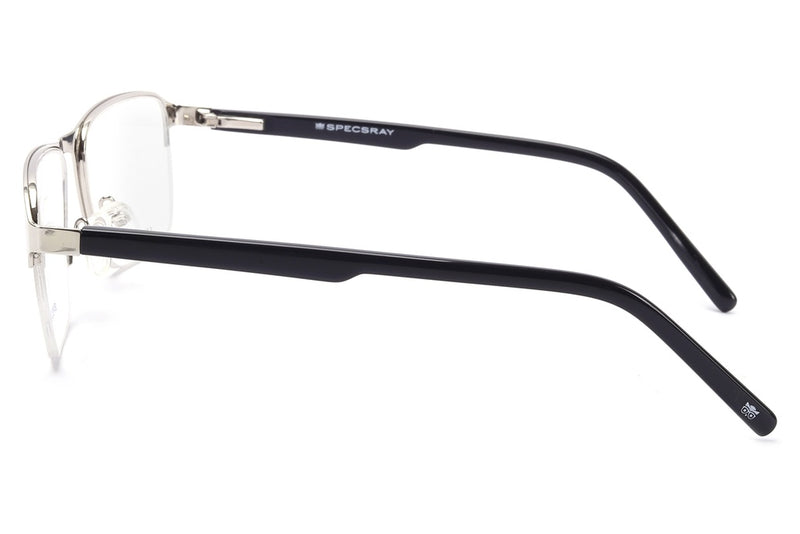 Rectangle Half Rim Eyeglasses For Men