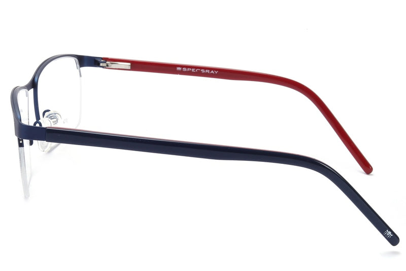 Rectangle Half Rim Eyeglasses For Men