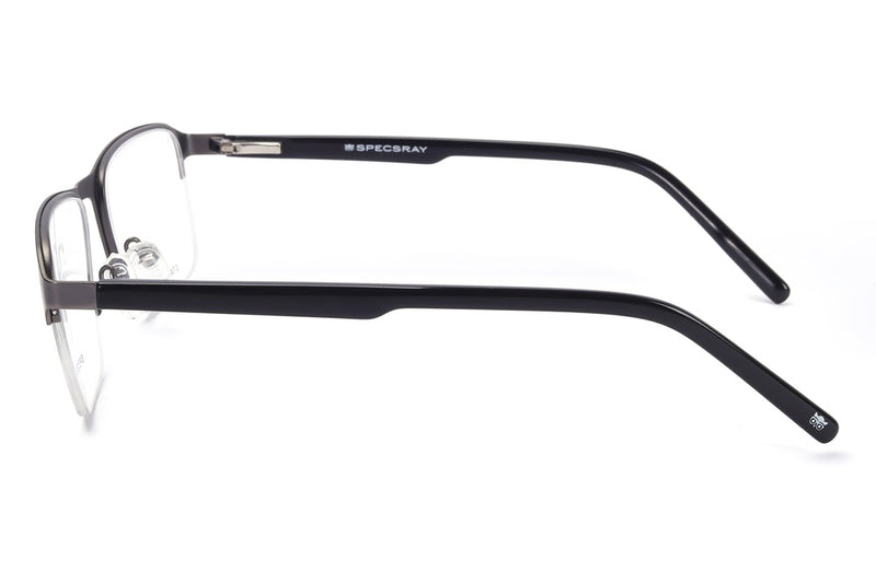 Rectangle Half Rim Eyeglasses For Men