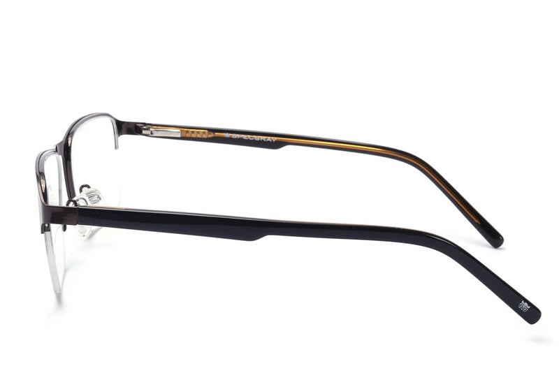 Rectangle Half Rim Eyeglasses For Men