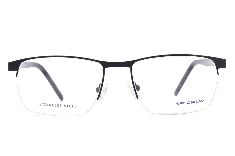 Rectangle Half Rim Eyeglasses For Men