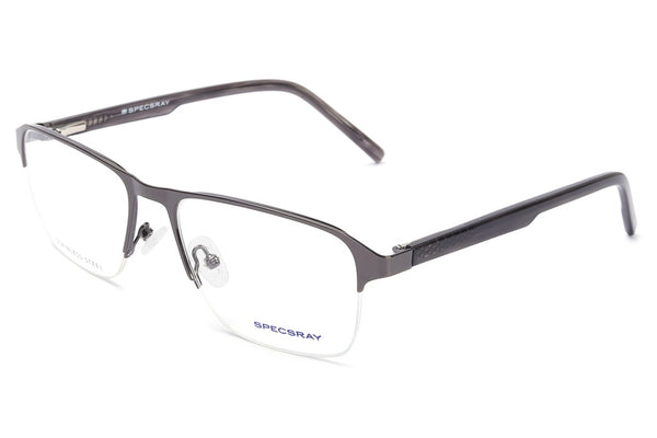 Rectangle Half Rim Eyeglasses For Men