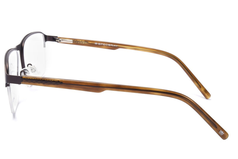 Rectangle Half Rim Eyeglasses For Men