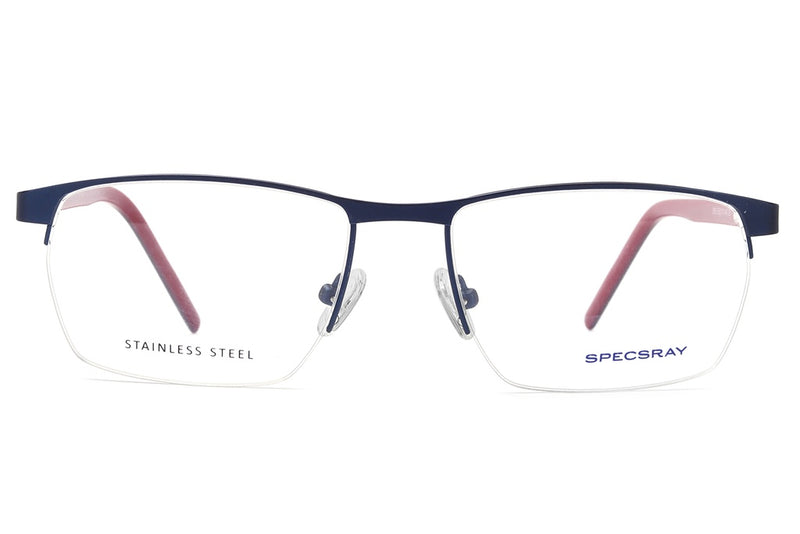 Rectangle Half Rim Eyeglasses For Men