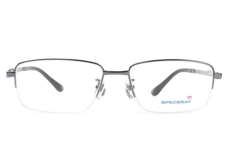 Rectangle Half Rim Eyeglasses For Men