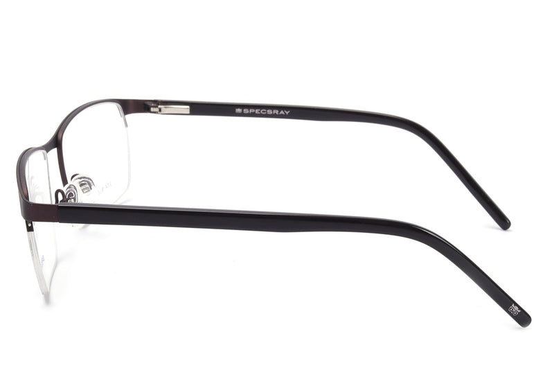 Rectangle Half Rim Eyeglasses For Men