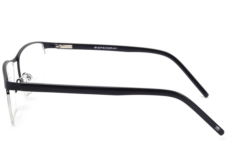 Rectangle Half Rim Eyeglasses For Men