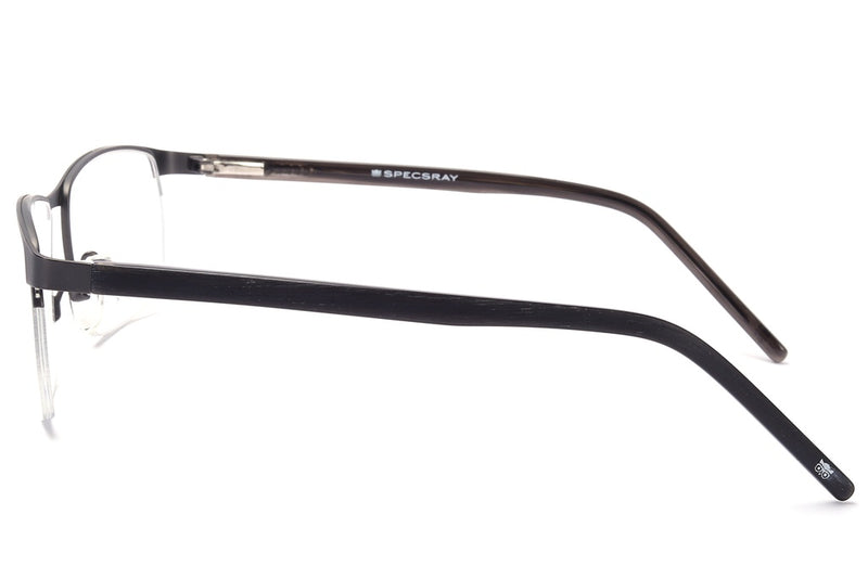 Rectangle Half Rim Eyeglasses For Men