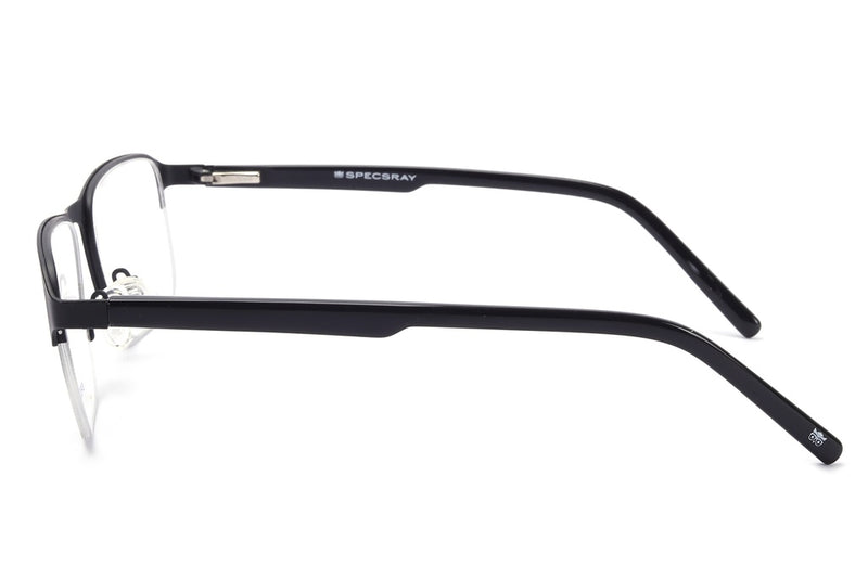 Rectangle Half Rim Eyeglasses For Men