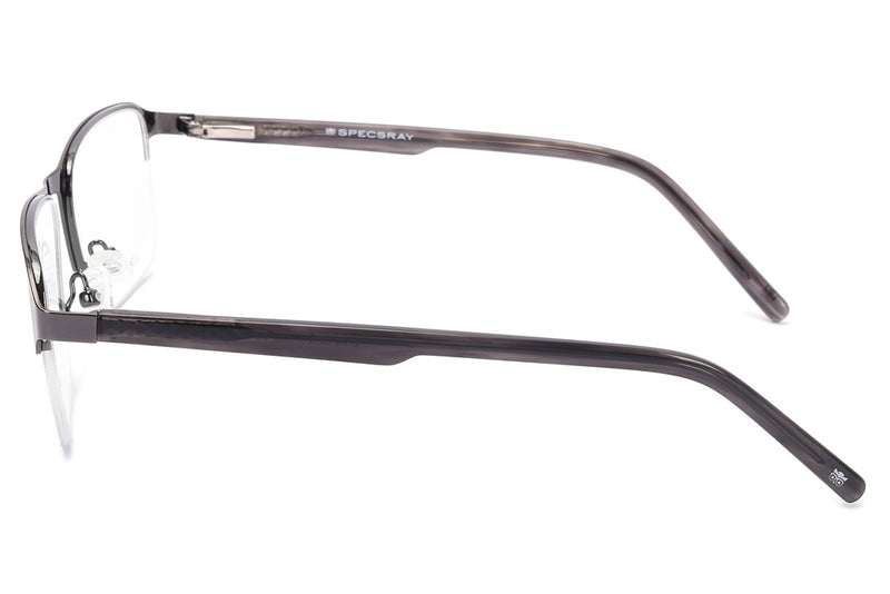 Rectangle Half Rim Eyeglasses For Men